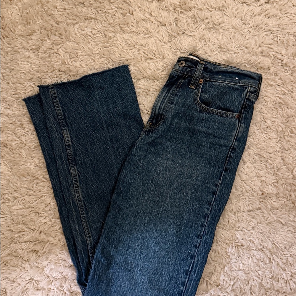 Abercrombie & Fitch Dark Blue Straight Leg Jeans